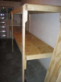 Homemade Storage Shelves